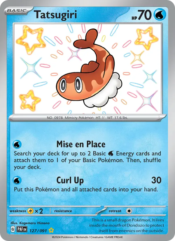 Tatsugiri 127 — Paldean Fates 127, Holofoil finish