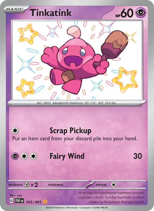 Tinkatink 165 — Paldean Fates 165, Holofoil finish