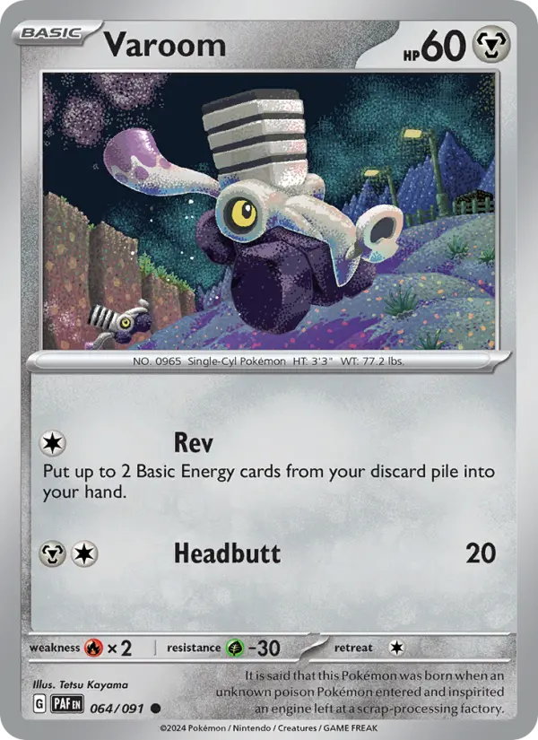 Varoom 64 card from Paldean Fates
