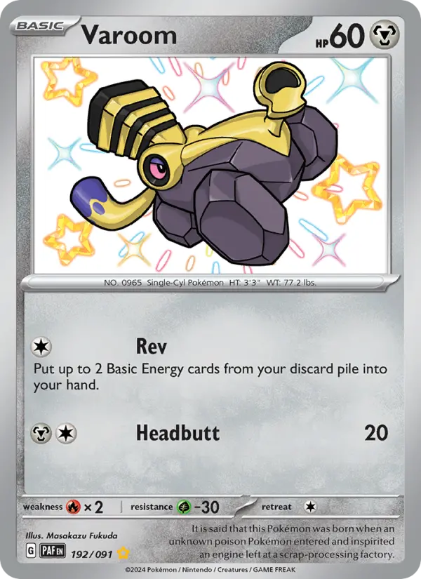 Varoom 192 card from Paldean Fates