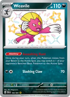 Weavile 183 — Paldean Fates
