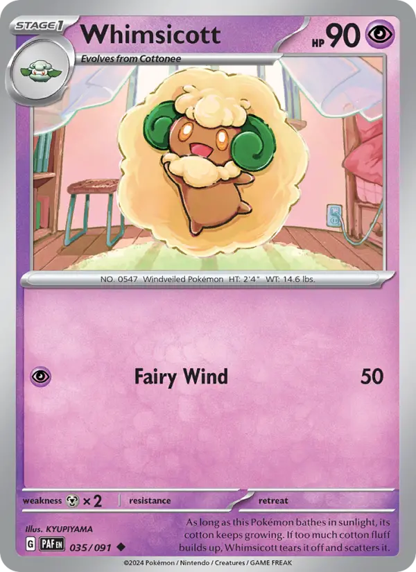 Whimsicott 35 — Paldean Fates 35, Normal finish