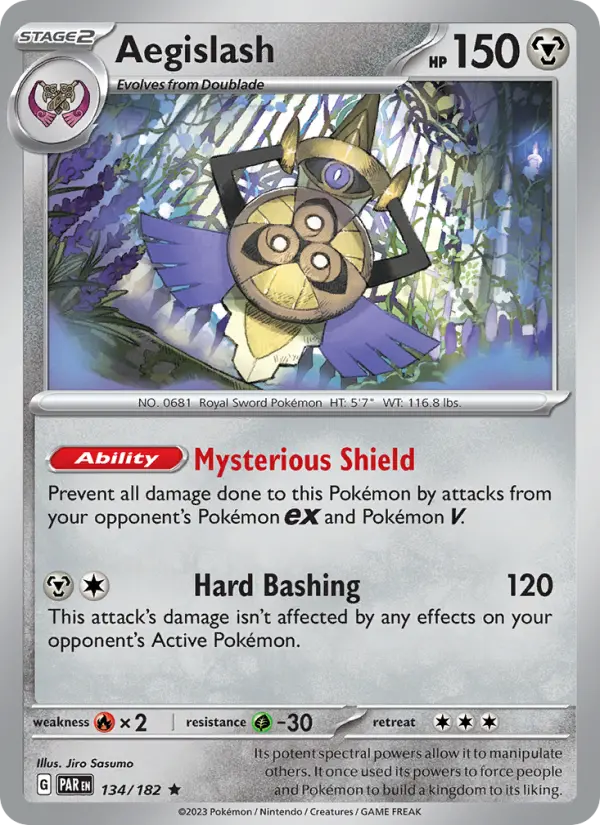 Aegislash 134 — Paradox Rift 134, Holofoil finish