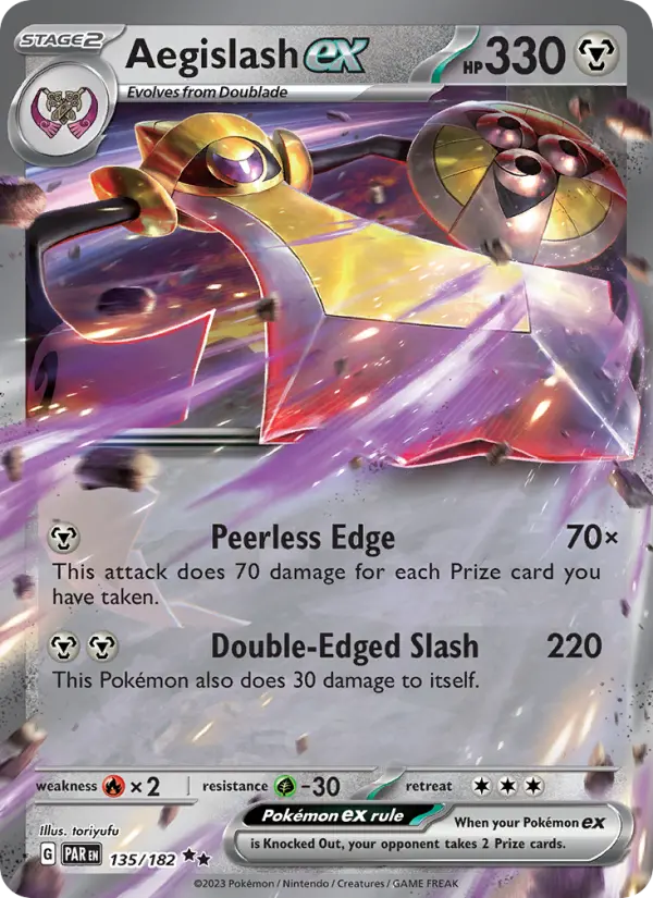 Aegislash ex 135 card from Paradox Rift
