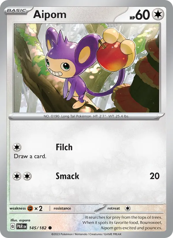Aipom 145 — Paradox Rift 145, Normal finish