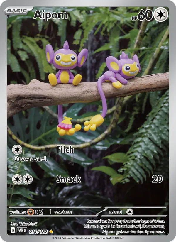 Aipom 211 — Paradox Rift 211, Holofoil finish