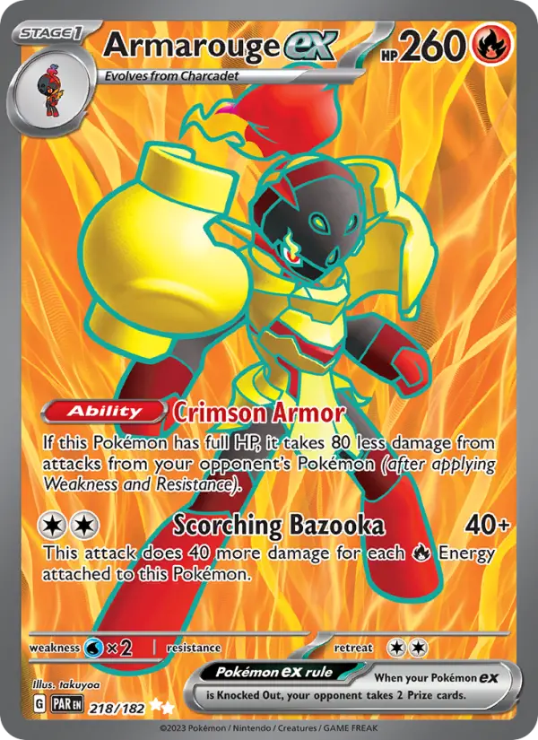 Armarouge ex 218 — Paradox Rift 218, Holofoil finish