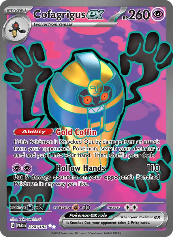 Cofagrigus ex 224 card from Paradox Rift