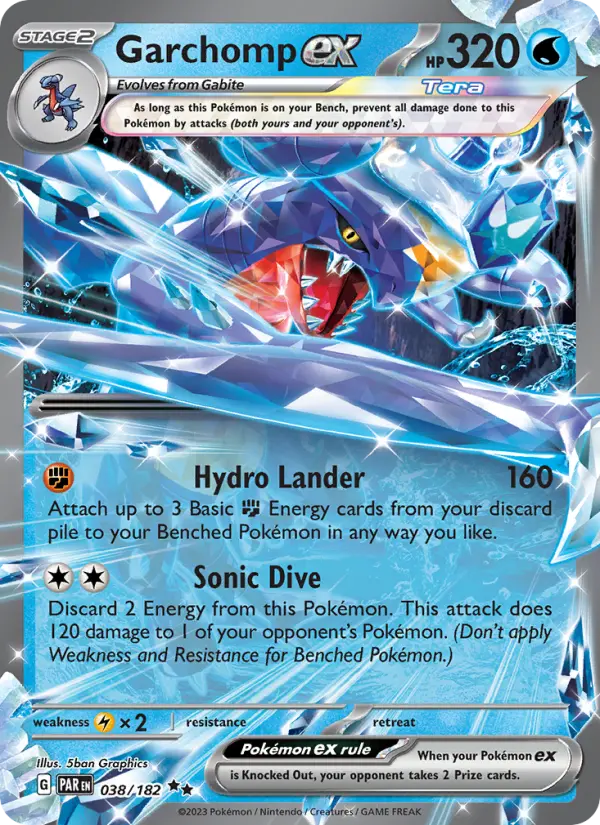 Garchomp ex 38 — Paradox Rift 38, Holofoil finish