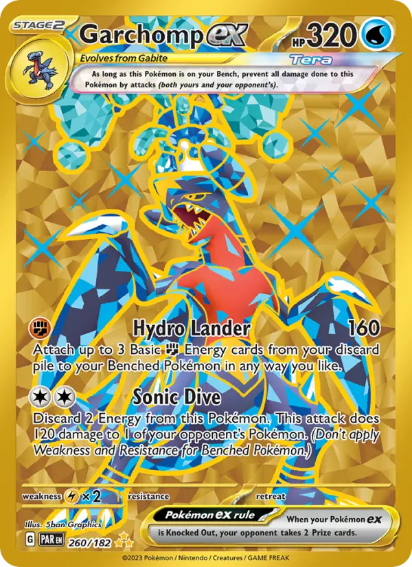 Garchomp ex 260 card from Paradox Rift
