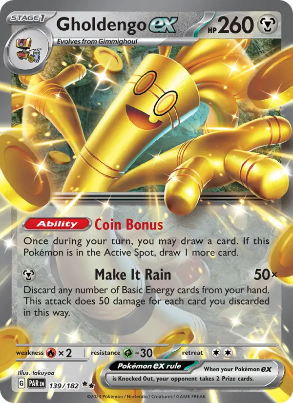 Gholdengo ex 139 — Paradox Rift 139, Holofoil finish
