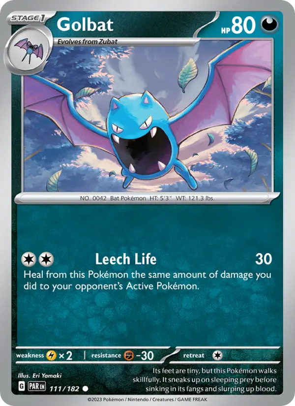 Golbat 111 card from Paradox Rift