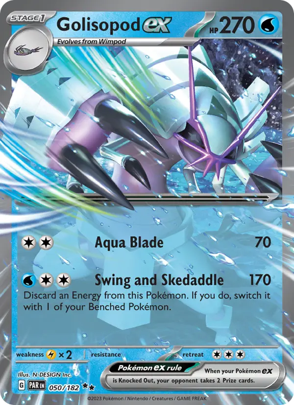 Golisopod ex 50 card from Paradox Rift