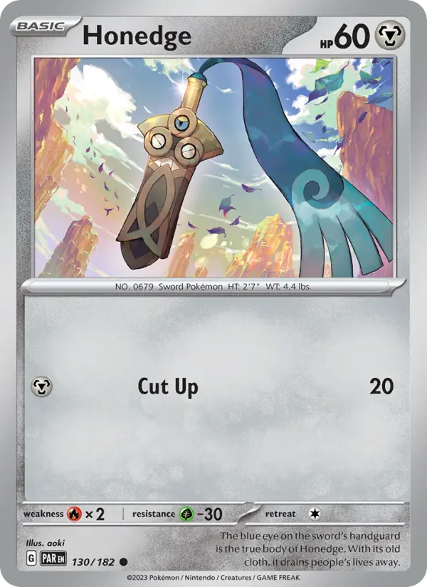 Honedge 130 card from Paradox Rift