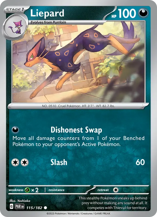 Liepard 115 card from Paradox Rift