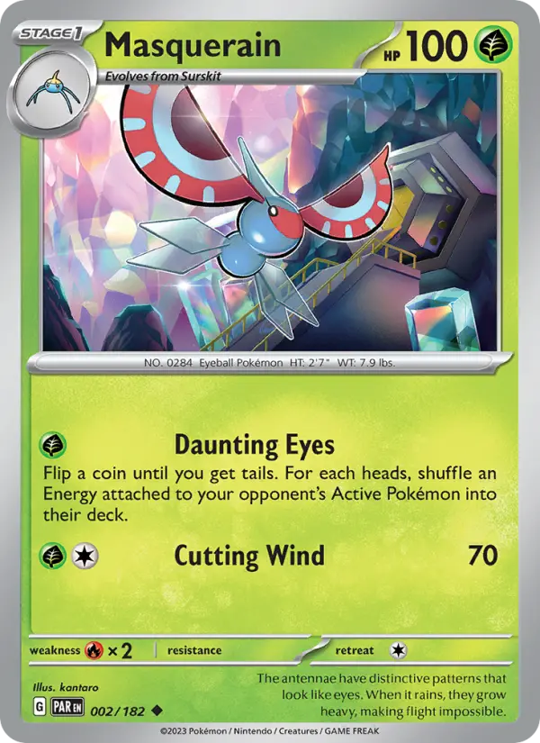 Masquerain 2 card from Paradox Rift
