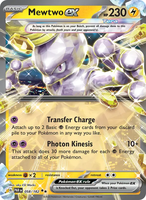 Mewtwo ex 58 — Paradox Rift 58, Holofoil finish