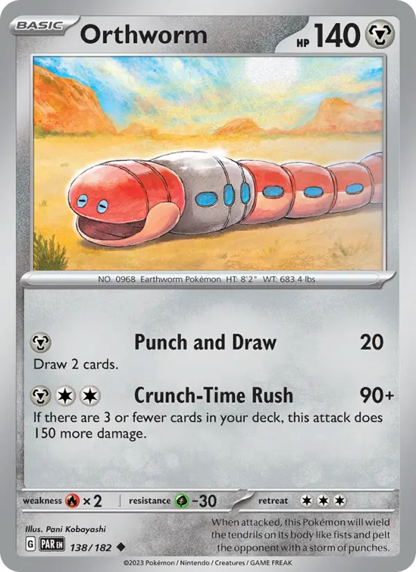 Orthworm 138 card from Paradox Rift