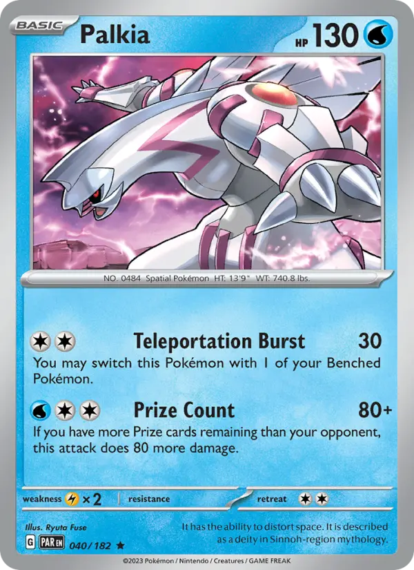 Palkia 40 card from Paradox Rift