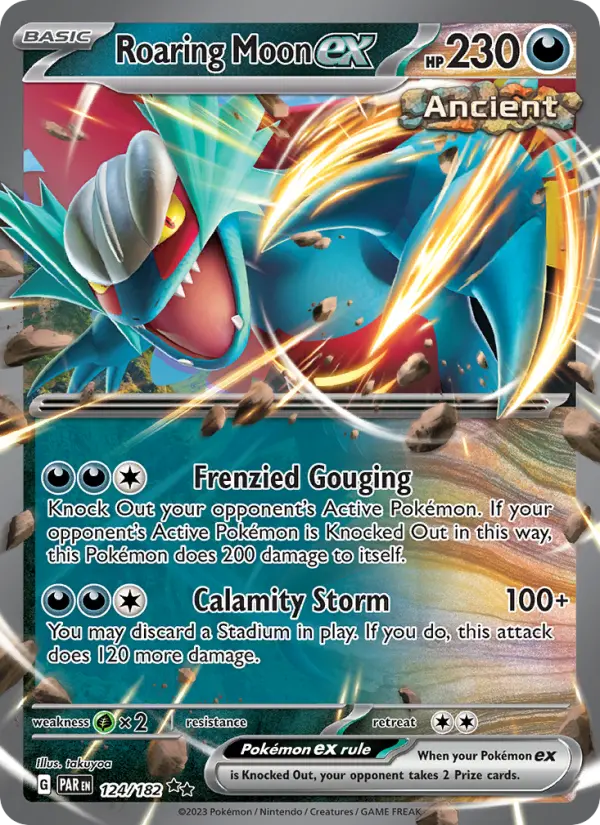 Roaring Moon ex 124 — Paradox Rift 124, Holofoil finish