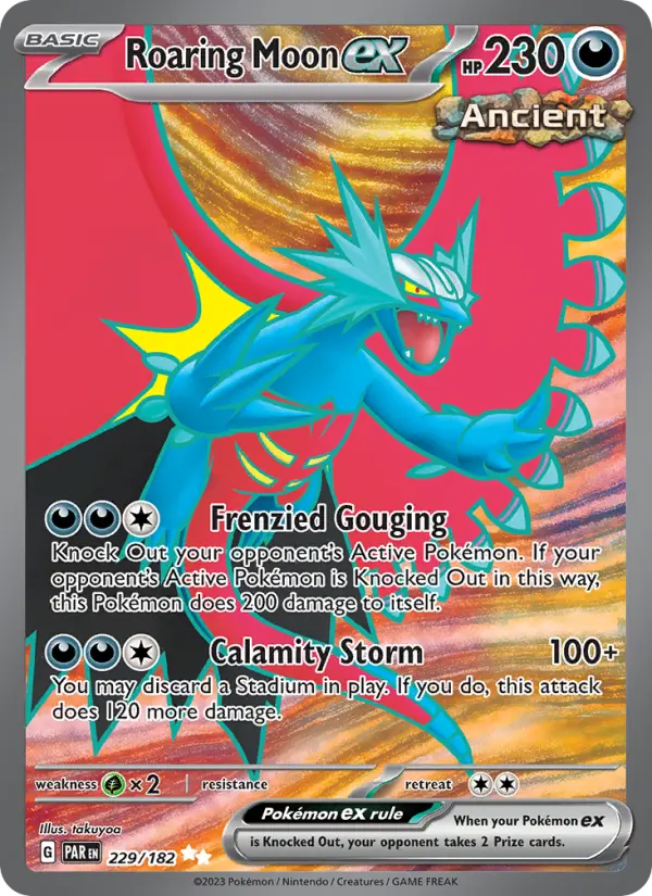 Roaring Moon ex 229 card from Paradox Rift