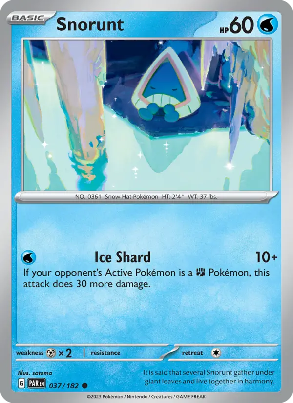 Snorunt 37 card from Paradox Rift