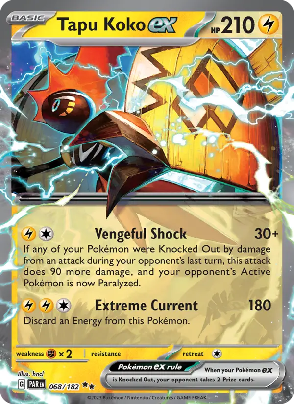 Tapu Koko ex 68 — Paradox Rift 68, Holofoil finish