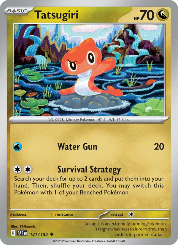 Tatsugiri 141 card from Paradox Rift