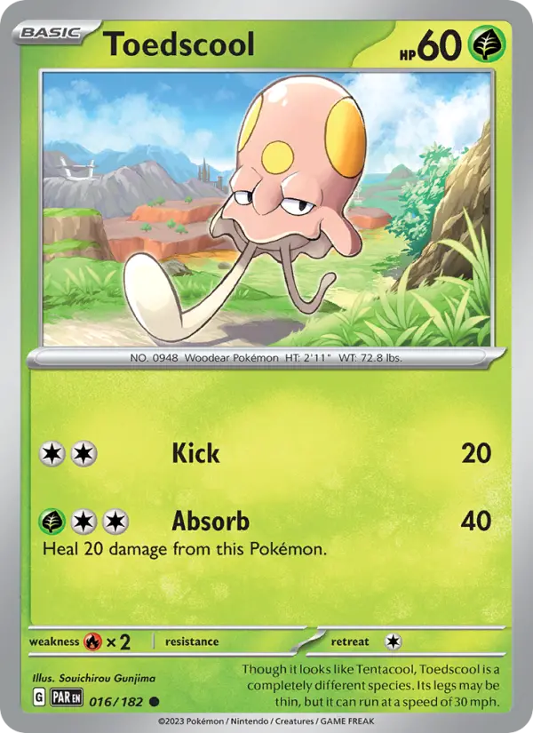 Toedscool 16 card from Paradox Rift