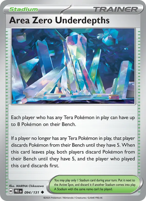 Area Zero Underdepths 94 — Prismatic Evolutions 94, Holofoil finish