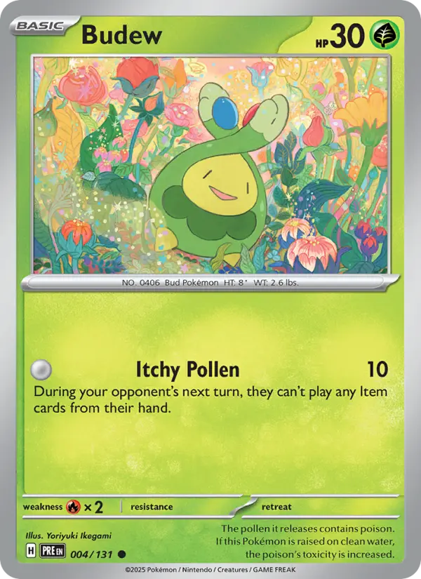 Budew 4 — Prismatic Evolutions 4, Holofoil finish