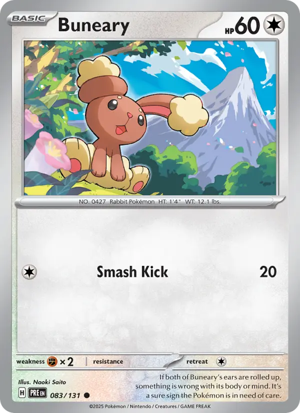 Buneary 83 — Prismatic Evolutions 83, Holofoil finish