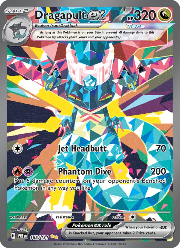 Dragapult ex 165 card from Prismatic Evolutions