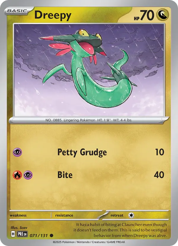 Dreepy 71 card from Prismatic Evolutions