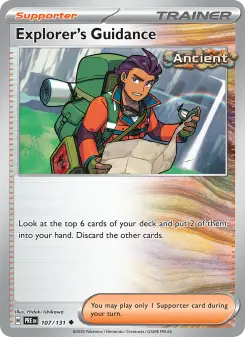 Explorer's Guidance 107 — shown as an example of the Reverse Holofoil finish