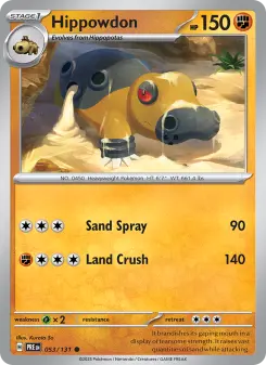 Hippowdon 53 — shown as an example of the Reverse Holofoil finish