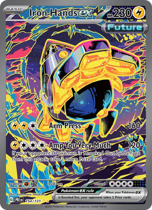 Iron Hands ex 154 — Prismatic Evolutions 154, Holofoil finish