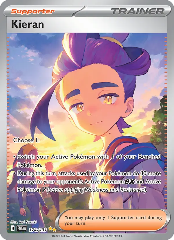 Kieran 174 — Prismatic Evolutions 174, Holofoil finish