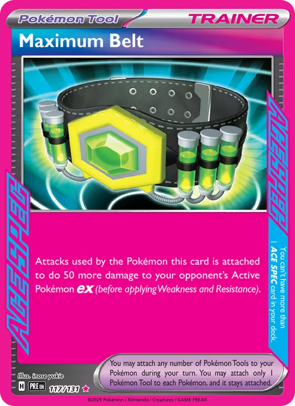 Maximum Belt 117 — Prismatic Evolutions 117, Holofoil finish