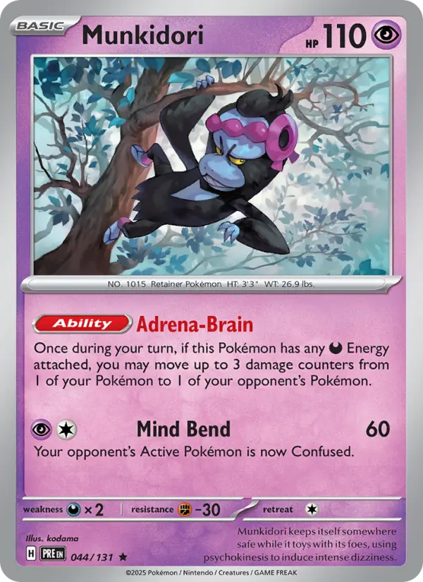 Munkidori 44 — Prismatic Evolutions 44, Holofoil finish