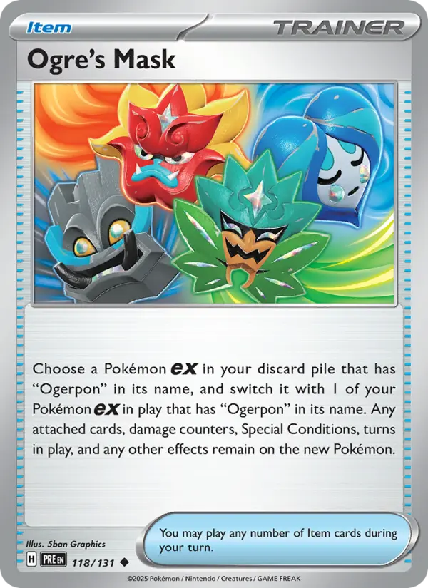 Ogre's Mask 118 — Prismatic Evolutions 118, Holofoil finish