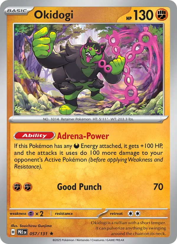 Okidogi 57 card from Prismatic Evolutions