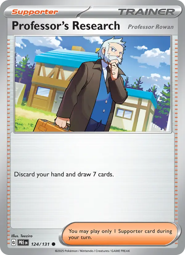 Professor's Research 124 card from Prismatic Evolutions