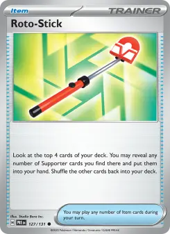 Roto-Stick 127 — shown as an example of the Reverse Holofoil finish