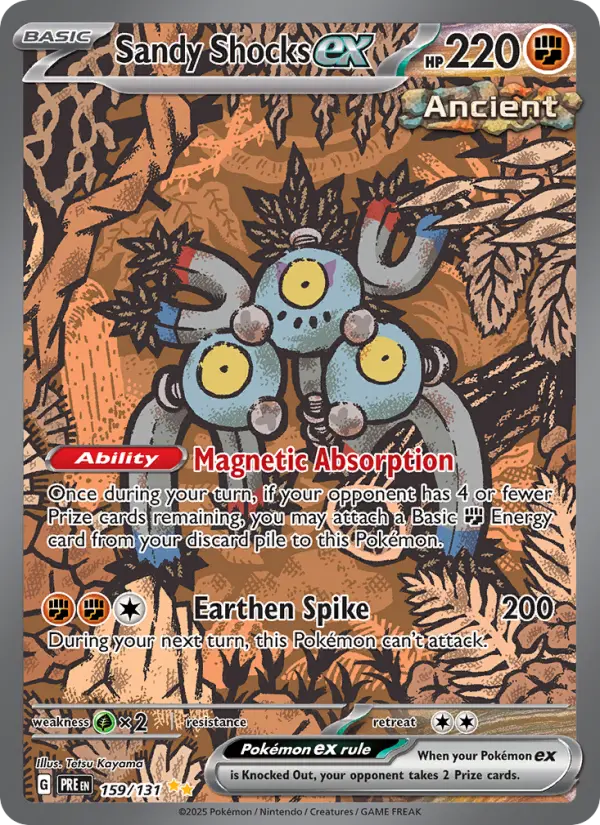 Sandy Shocks ex 159 — Prismatic Evolutions 159, Holofoil finish