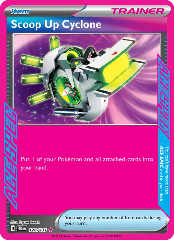 Scoop Up Cyclone 128 card from Prismatic Evolutions