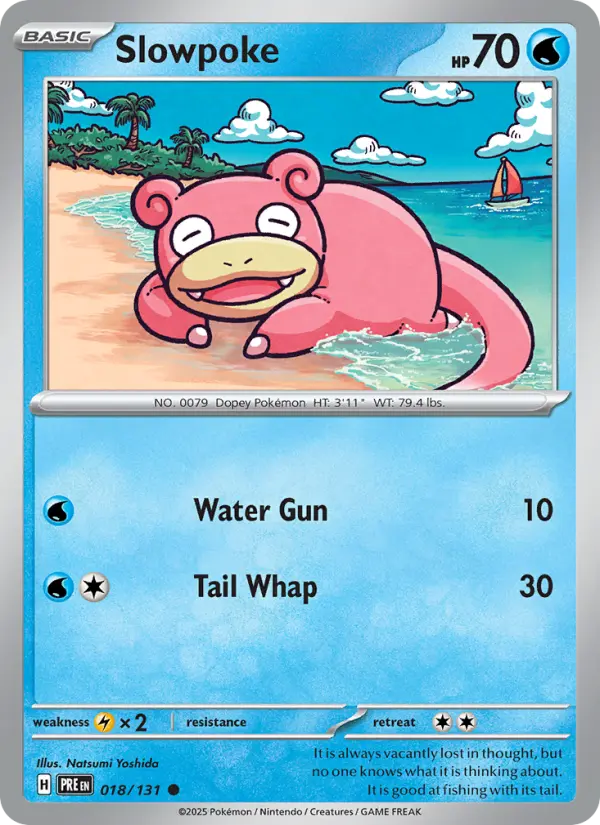 Slowpoke 18 — Prismatic Evolutions 18, Holofoil finish