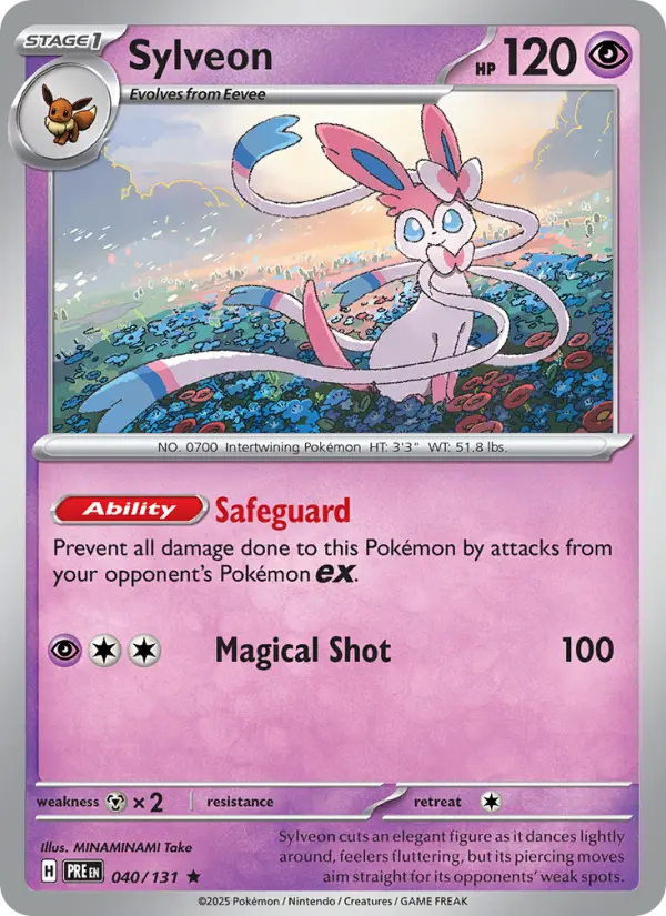 Sylveon 40 — Prismatic Evolutions 40, Holofoil finish