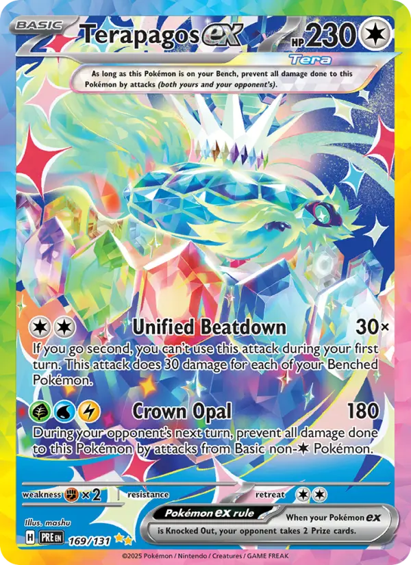 Terapagos ex 169 card from Prismatic Evolutions