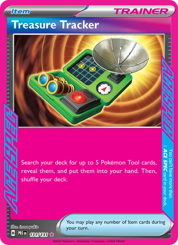 Treasure Tracker 131 card from Prismatic Evolutions